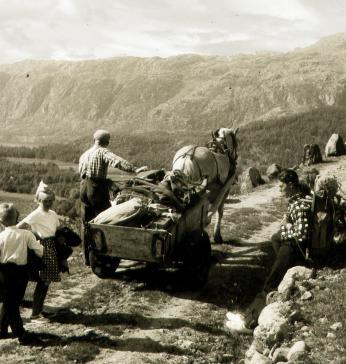 På vei til Leite i gamle dager.