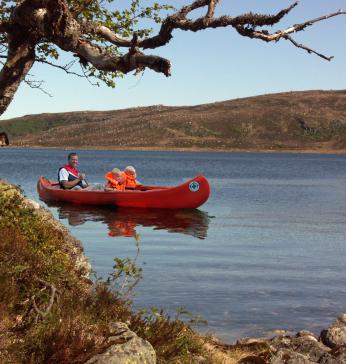 Kanotur på Sandvatnet.